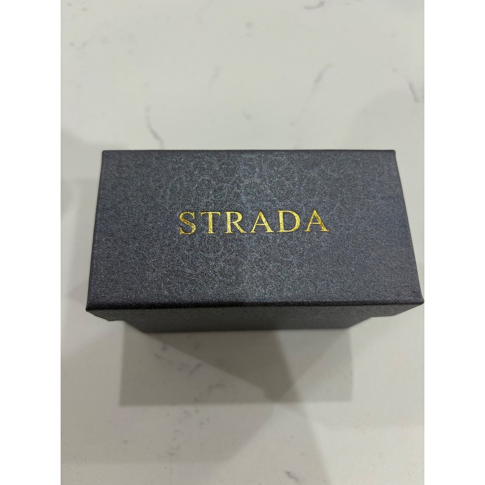 Strada Womens Pink Dial Rose Gold Tone Rhinestone Floating Crystal Quartz Watch - Picture 3 of 4